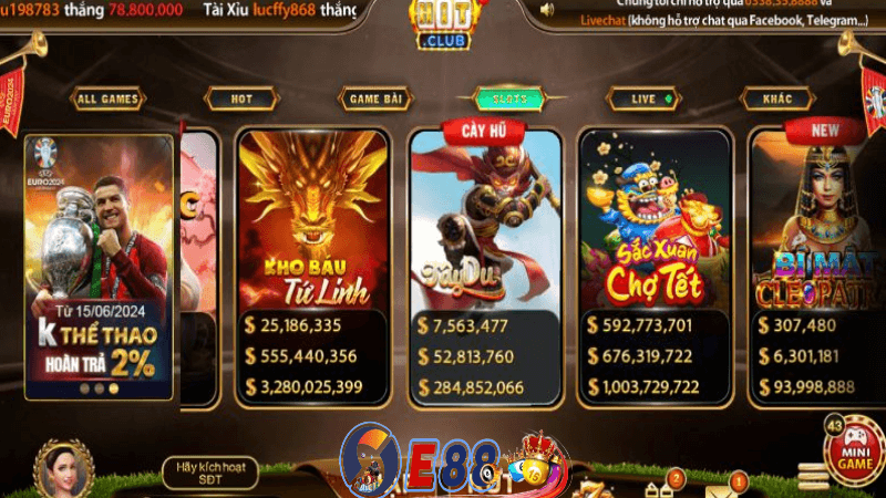 Chơi Nổ Hũ Đổi Thưởng Tại E88